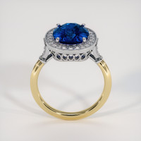 4.03 Ct. Blue Sapphire Ring, 18K White & Yellow 3
