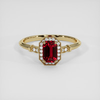 1.01 Ct. Ruby Ring, 10K Yellow Gold 1
