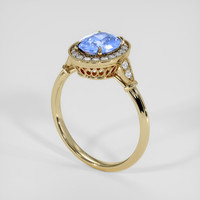 1.31 Ct. Blue Sapphire Ring, 10K Yellow Gold 2