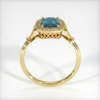 0.99 Ct. Greenish Blue Sapphire Ring, 10K Yellow Gold 3
