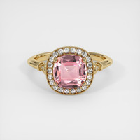 2.07 Ct. Padparadscha Sapphire Ring, 14K Yellow Gold 1