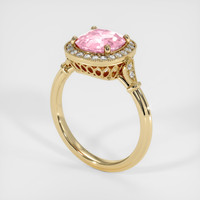 2.07 Ct. Padparadscha Sapphire Ring, 14K Yellow Gold 2