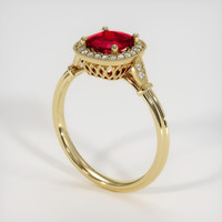 1.37 Ct. Ruby Ring, 14K Yellow Gold 2