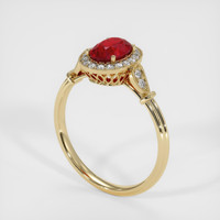 1.02 Ct. Ruby Ring, 14K Yellow Gold 2