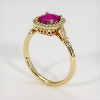 1.22 Ct. Ruby Ring, 14K Yellow Gold 2