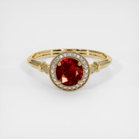 0.77 Ct. Ruby Ring, 14K Yellow Gold 1