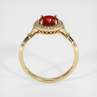 0.77 Ct. Ruby Ring, 14K Yellow Gold 3