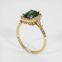 2.65 Ct. Green Sapphire Ring, 14K Yellow Gold 2