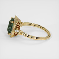 2.65 Ct. Green Sapphire Ring, 14K Yellow Gold 4