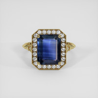 3.86 Ct. Blue Sapphire Ring, 14K Yellow Gold 1