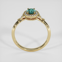 0.46 Ct. Bluish Green Sapphire Ring, 14K Yellow Gold 3