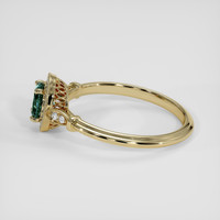 0.46 Ct. Bluish Green Sapphire Ring, 14K Yellow Gold 4