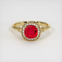 1.27 Ct. Ruby Ring, 14K Yellow Gold 1