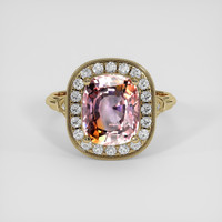 3.69 Ct. Bi Color Sapphire Ring, 14K Yellow Gold 1