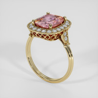 3.69 Ct. Bi Color Sapphire Ring, 14K Yellow Gold 2