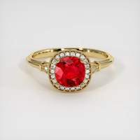 1.11 Ct. Ruby Ring, 14K Yellow Gold 1