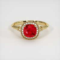 1.62 Ct. Ruby Ring, 14K Yellow Gold 1