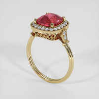 3.06 Ct. Padparadscha Sapphire Ring, 14K Yellow Gold 2