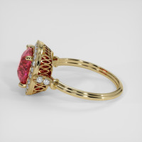 3.06 Ct. Padparadscha Sapphire Ring, 14K Yellow Gold 4