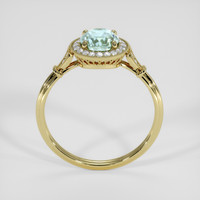 0.96 Ct. Bluish Green Sapphire Ring, 14K Yellow Gold 3