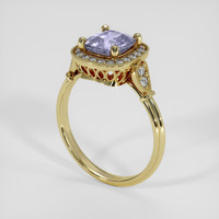 1.34 Ct. Purple Sapphire Ring, 14K Yellow Gold 2