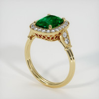 2.05 Ct. Emerald Ring, 18K Yellow Gold 2
