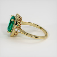2.56 Ct. Emerald Ring, 18K Yellow Gold 4