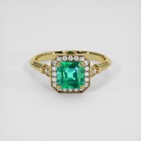 1.67 Ct. Emerald Ring, 18K Yellow Gold 1