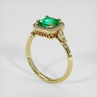 1.67 Ct. Emerald Ring, 18K Yellow Gold 2