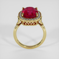 9.57 Ct. Ruby Ring, 18K Yellow Gold 3
