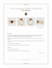 Ruby Ring 0.86 Ct. 18K Yellow Gold Appraisal