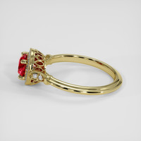 1.07 Ct. Ruby Ring, 18K Yellow Gold 4