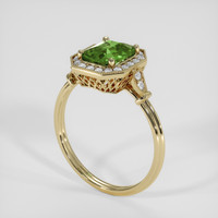 1.41 Ct. Green Sapphire Ring, 18K Yellow Gold 2