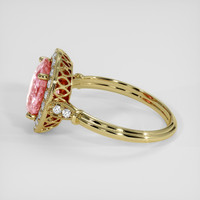 3.05 Ct. Padparadscha Sapphire Ring, 18K Yellow Gold 4