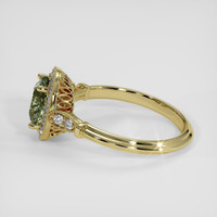 1.54 Ct. Green Sapphire Ring, 18K Yellow Gold 4