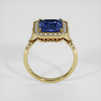 3.86 Ct. Blue Sapphire Ring, 18K Yellow Gold 3