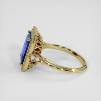 3.86 Ct. Blue Sapphire Ring, 18K Yellow Gold 4
