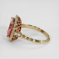 3.69 Ct. Bi Color Sapphire Ring, 18K Yellow Gold 4