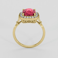 3.06 Ct. Padparadscha Sapphire Ring, 18K Yellow Gold 3