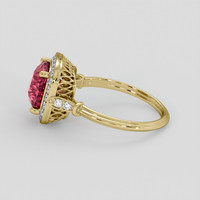 3.06 Ct. Padparadscha Sapphire Ring, 18K Yellow Gold 4