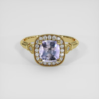 1.34 Ct. Purple Sapphire Ring, 18K Yellow Gold 1