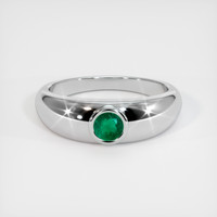 0.42 Ct. Emerald Ring, Platinum 950 1