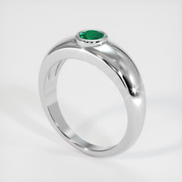 0.42 Ct. Emerald Ring, Platinum 950 2