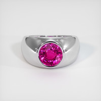 3.07 Ct. Pink Sapphire Ring, Platinum 950 1