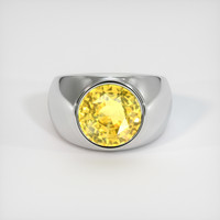 7.00 Ct. Yellow Sapphire Ring, Platinum 950 1