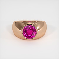 3.07 Ct. Pink Sapphire Ring, 14K Rose Gold 1