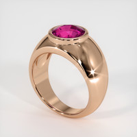 3.07 Ct. Pink Sapphire Ring, 14K Rose Gold 2