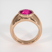 3.07 Ct. Pink Sapphire Ring, 14K Rose Gold 3
