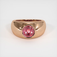 3.07 Ct. Padparadscha Sapphire Ring, 18K Rose Gold 1
