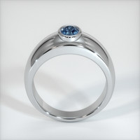 0.79 Ct. Greenish Blue Sapphire Ring, 14K White Gold 3